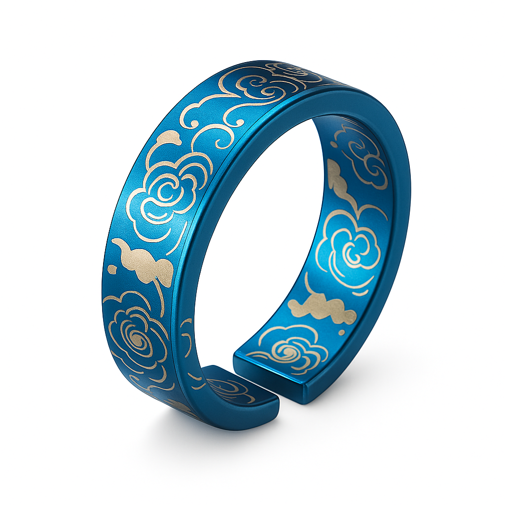 Blue Cloud Spoon Ring