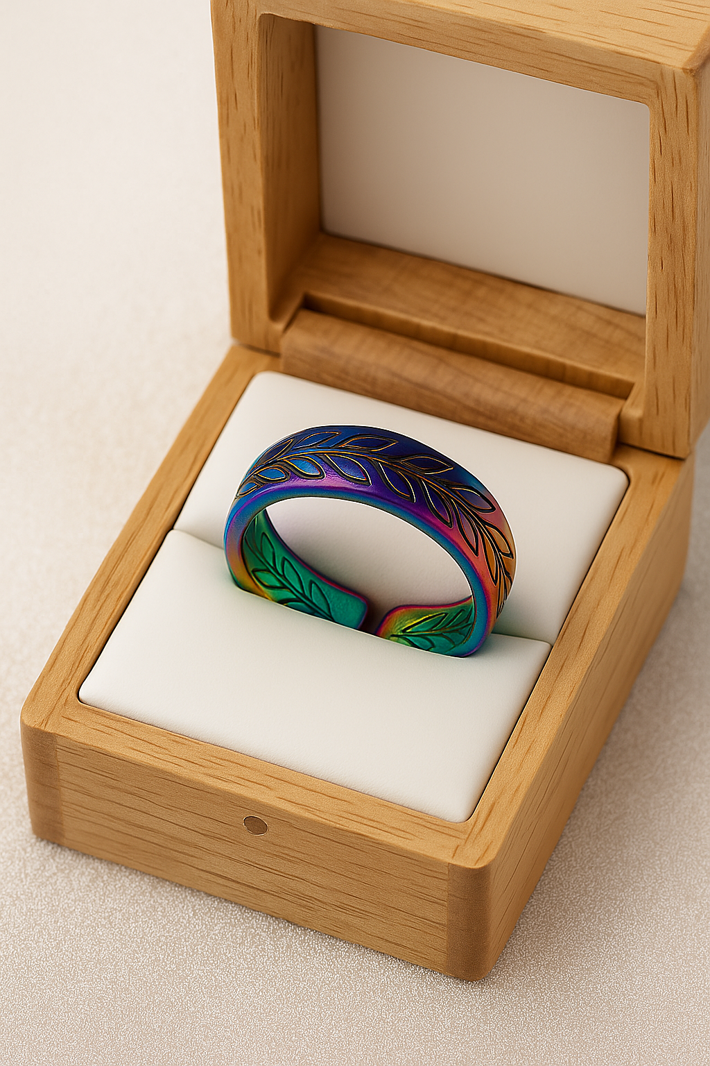 Enchanted Aurora Vine Spoon Ring